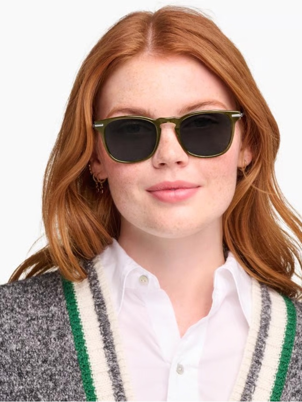 Warby Parker Waller Green Medium Unisex Sunglasses